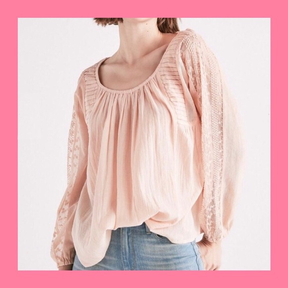 Lucky Brand Tops - [Lucky Brand] 🎀 Cross Back Peasant Blouse